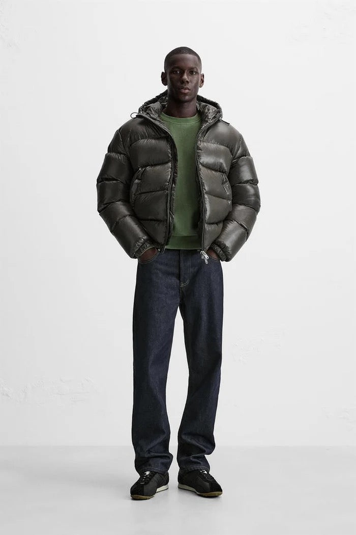 100% Daunen Pufferjacke
