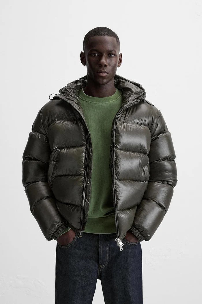 100% Daunen Pufferjacke